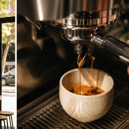 Café servido en taza